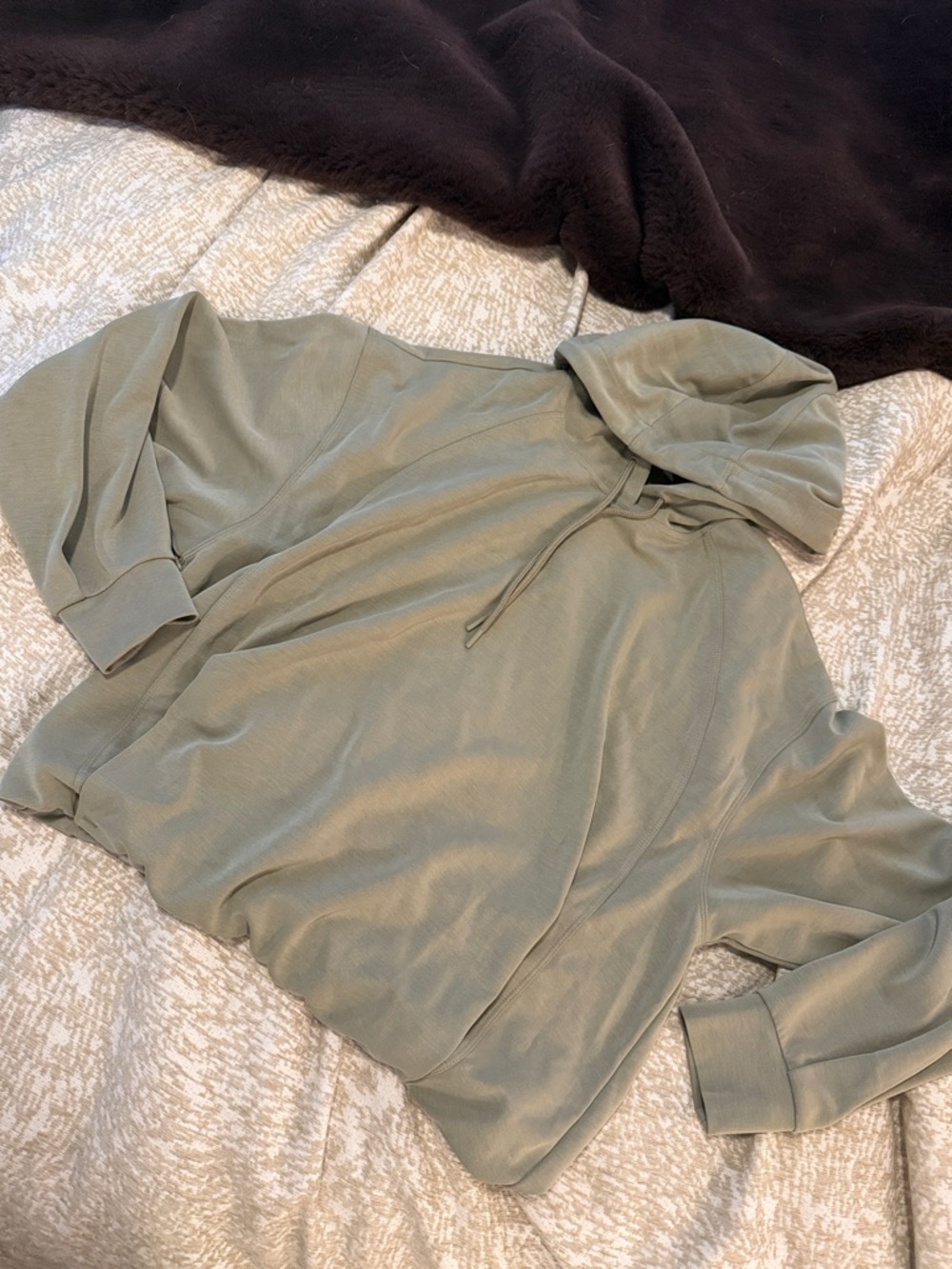 Women's Athleta Sage Green Hooded Pullover Top